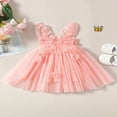 thumbnail image 2 of Robe de Fête pour Bébé Fille Robe Sans Manches Papillon Ligne A Princesse, 2 of 8