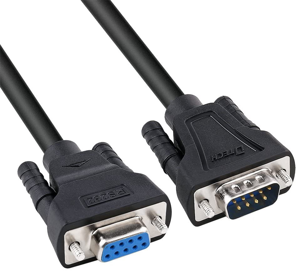 15'Ft DB9 RS-232 Male to Female M/F Serial Extension Cable DB-9 9-Pin Wires v2 