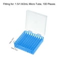 thumbnail image 3 of Freezer Tube Box 100 Places Polypropylene Plastic Lockable Holder Rack, for 1.5/1.8/2ml Microcentrifuge Tubes, Blue, 3 of 5