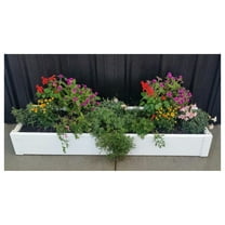 1 x 4 Stack-able, White, Vinyl, Raised Garden Bed