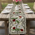 thumbnail image 5 of Animal Flowers Cotton Linen Table Runner for Dining Kitchen, Vintage Country Glass Daisy Floral Plant Wedding Outdoor Party Tablerunners, Dresser Scarf Coffee Tablecloth Runners 13x90 Inches, 5 of 8