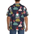 thumbnail image 3 of Gukieu Gnome With Mushroom Print Men's Short-sleeved Shirts, Button-down Pocket Shirts, T-shirts, Beach Vacation Travel Summer Clothing-Medium, 3 of 5