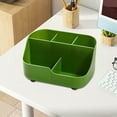 thumbnail image 6 of chaungfeng Small Multifunctional Organizer - 5 Compartments, Desk Home Office Accessory Tray, Plastic Storage Shelf Stationery Pen Stand, Bathroom Countertop Storage (6.3x4.5x3.3 in), 6 of 6