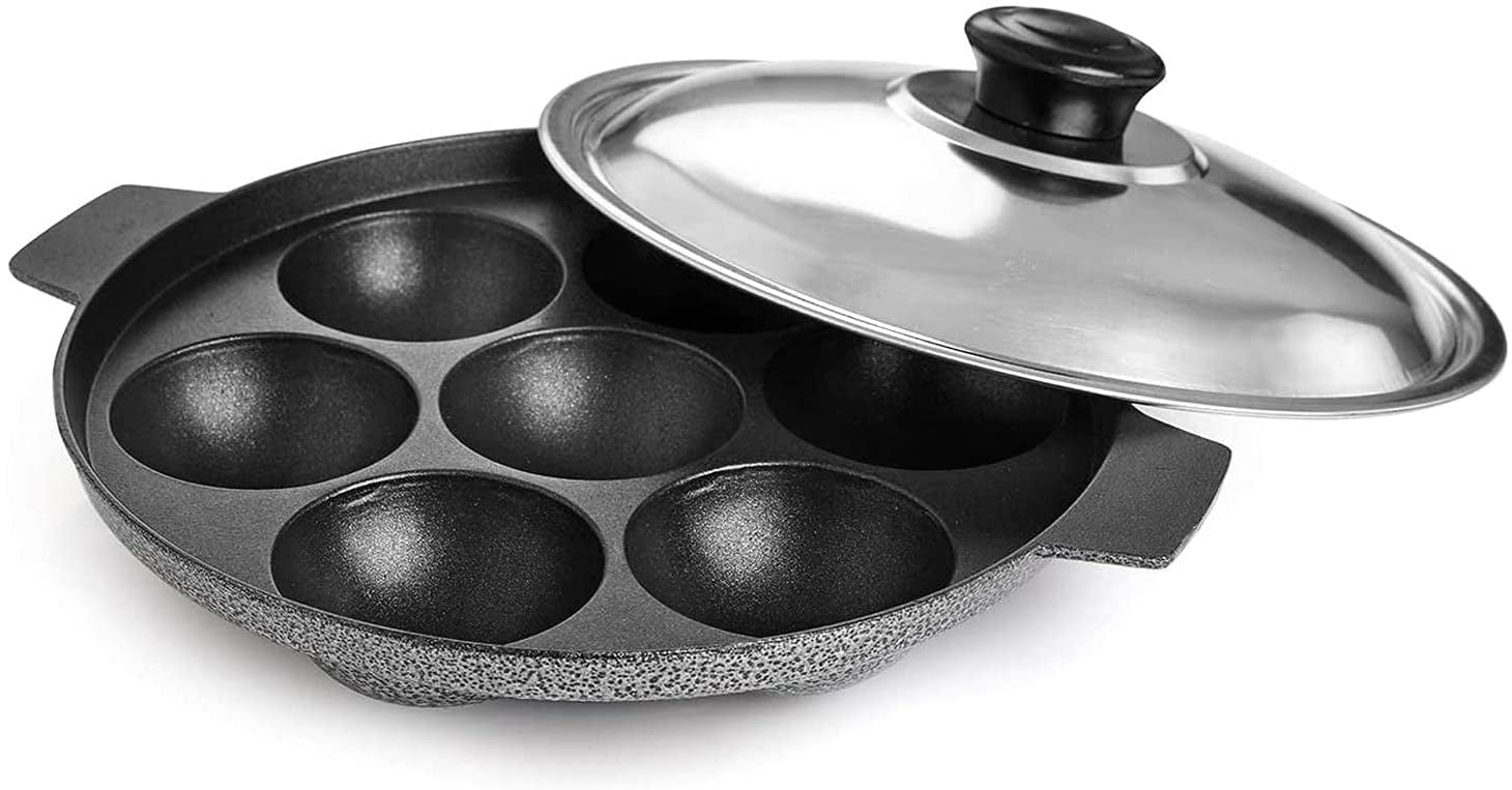 D&Y Aluminium Non Stick Cookware Gas Stove Compatible Appam Patra