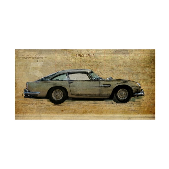Sidney Paul and Co. 'No 5 Aston Martin DB5' Canvas Art