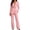 Pink, variant on MLCDZ Two Piece Sets for Women Blazer Double Breasted V Neck Long Sleeve Jacket Wide Leg Loose Pants Pockets Suits Set Office Work Business Casual Outfits