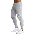 thumbnail image 2 of CHICTRY Mens Solid Color Jogger Pants Mid Waist Athletic Sweatpants Gym Fitness Trousers Gray M, 2 of 3
