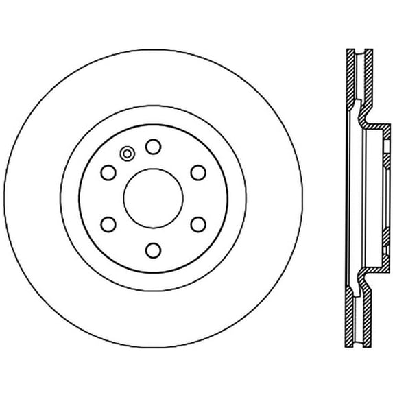 Centric Parts Disc Brake Rotor P/N:126.62126Sl Fits select: 2010-2016 CADILLAC SRX, 2011 SAAB 9-4X