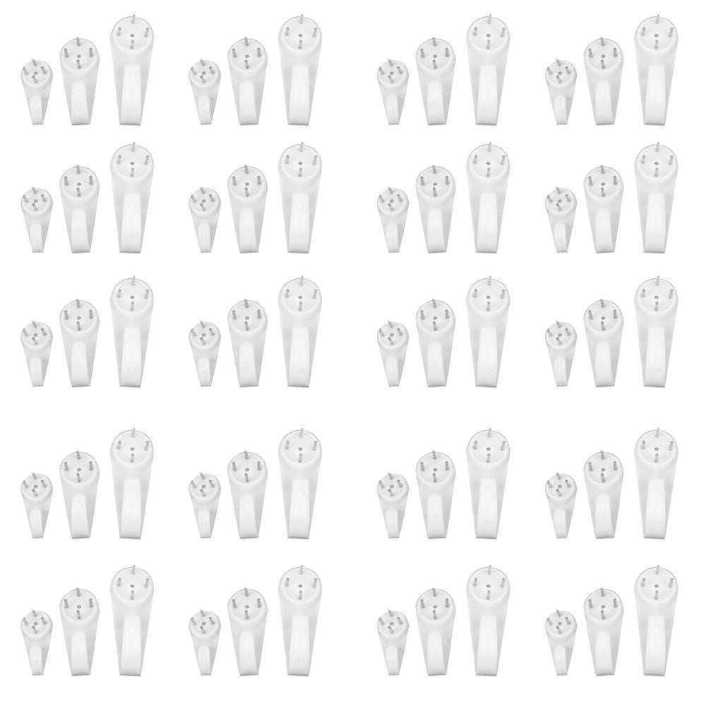 60 Pieces Invisible Hooks Picture Hanging Hanger Photos Mirror Hooks in