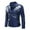 Blue, variant on Men's Cardigan Zip-Up Jacket Winter Long-sleeved Leather Motorcycle Jacket Zipper Coat Hoodless Faux Leather Outwear Jackets