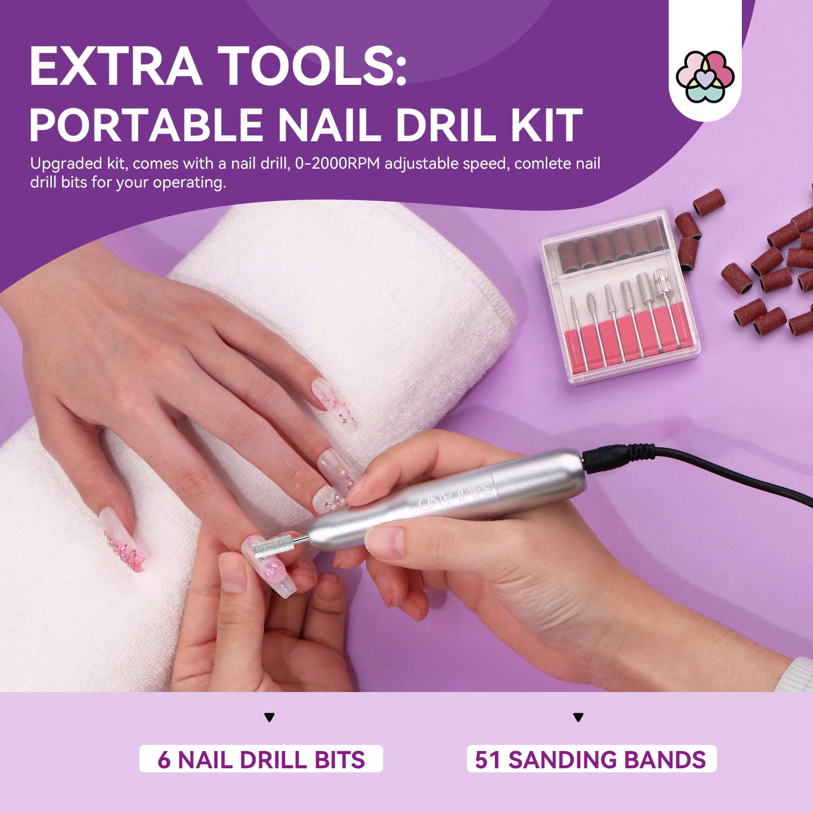 SAVILAND Builder Hard Gel Kit with Nail Drill - 3Pcs Hard Gel(VE&VB5&Kerain) Clear Pink Nudes Builder Nail Gel with Nail Brush Nail Strengthener Gel for Nail Extension Shaping DIY
