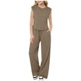thumbnail image 2 of Babcutegg Girls’ Ice Silk Summer Sleeveless Top and Pants Set – Lightweight Casual Loose-Fit Matching Outfit for Toddlers and Kids Khaki Size 2-3, 2 of 6