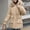 02 Khaki, variant on YueHuiYing Women's Hooded Warm Winter Coat Quilted Thicken Windproof Down Coats Jacket with Hood
