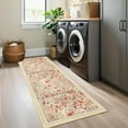 thumbnail image 4 of 8'x 10' Runner Rug for Hallways Kitchen Non Slip Washable Rugs with Rubber Backing Soft Floral Carpet Runner for Hallways, Kitchen, Laundry, Bedroom, Bathroom-Yellow, 4 of 9
