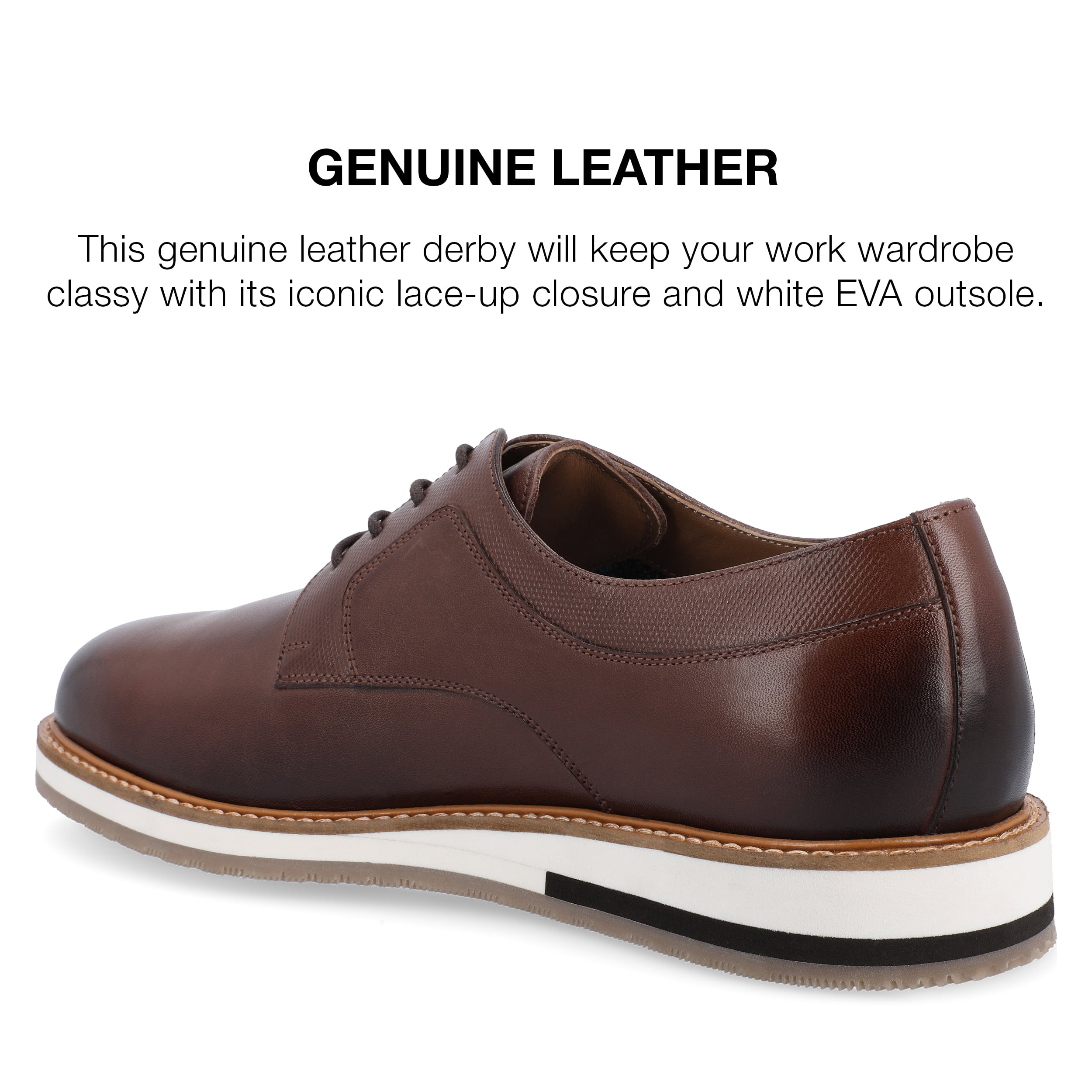 Thomas & Vine Mens Glover Wide Width Tru Comfort Foam Lace 