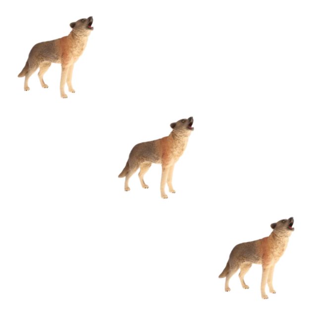 Guardoinrt Interactive Simulation Animal Figures Model for Kids Educational Toys Howling Wolf Type B 3Set