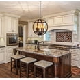 thumbnail image 4 of Farmhouse Globe Pendant Lighting 4-Light Sphere Foyer Chandelier Wood Grain, 4 of 8