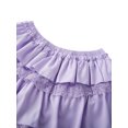 thumbnail image 4 of Women Lace Ruffle Bloomer Skirt Frill Tiered Short Skater Skirts Flowy A Line Mini Underskirt, 4 of 7