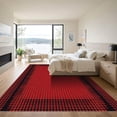 thumbnail image 3 of ODIKA 5x7 Machine Washable Non-Slip Area Rug, Geometric Red High Traffic Rug, Red, 1051157, 3 of 7