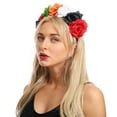 thumbnail image 3 of Teissuly Headband Halloween Headdress Rose Flower Prom Accessories, 3 of 5