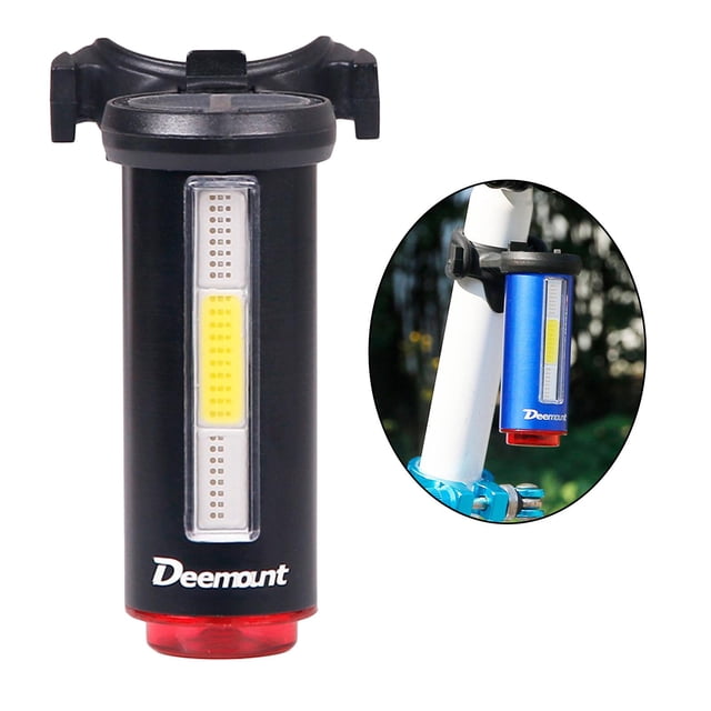 Luz, lámpara, 26 LED, recargable por USB, resistente al agua, 7 modos de iluminación negro Cola Luz trasera de bicicleta