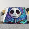 thumbnail image 1 of Goofa The Nightmare Before Christmas Pattern Fleece Throw Blanket for Couch, Soft Checkered Flannel Blanket for Sofa, Warm Cozy Decorative Blanket Fall Decor Gift-60"x50", 1 of 6