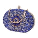 thumbnail image 3 of Bolso de mano de noche para mujer, cartera elegante con bolsillo y cuentas de diamantes de imitación. azul, 3 of 9
