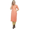 thumbnail image 5 of Bimba Peach Designer Embroidered Kurta Indian Ethnic Kurti Rayon Tunic-22, 5 of 5