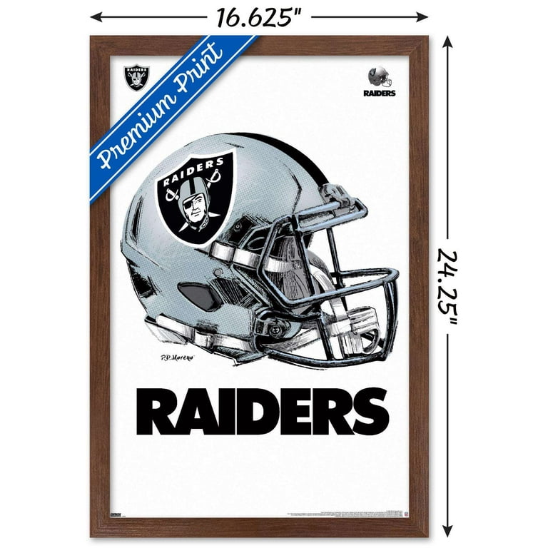 : Trends International NFL Las Vegas Raiders - Drip Helmet 20  Wall Poster, 22.375 x 34, Premium Unframed Version: Posters & Prints