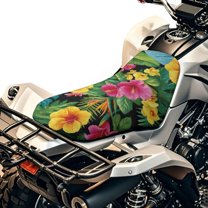 Uorisanigo Tropical Hibiscus Flowers ATV Seat Covers Compatible with Polaris Sportsman Polaris Scrambler Honda Rancher, Accessories for Sportsman ATV Seat Cover Replacement