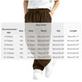 thumbnail image 3 of Spazoro Boys Corduroy Cargo Pants with Multi‑Pockets, Drawstring Straight Leg Solid Color Elastic Waist Loose Fit Casual Trousers for Daily Street Coffee Size 4-5T, 3 of 7