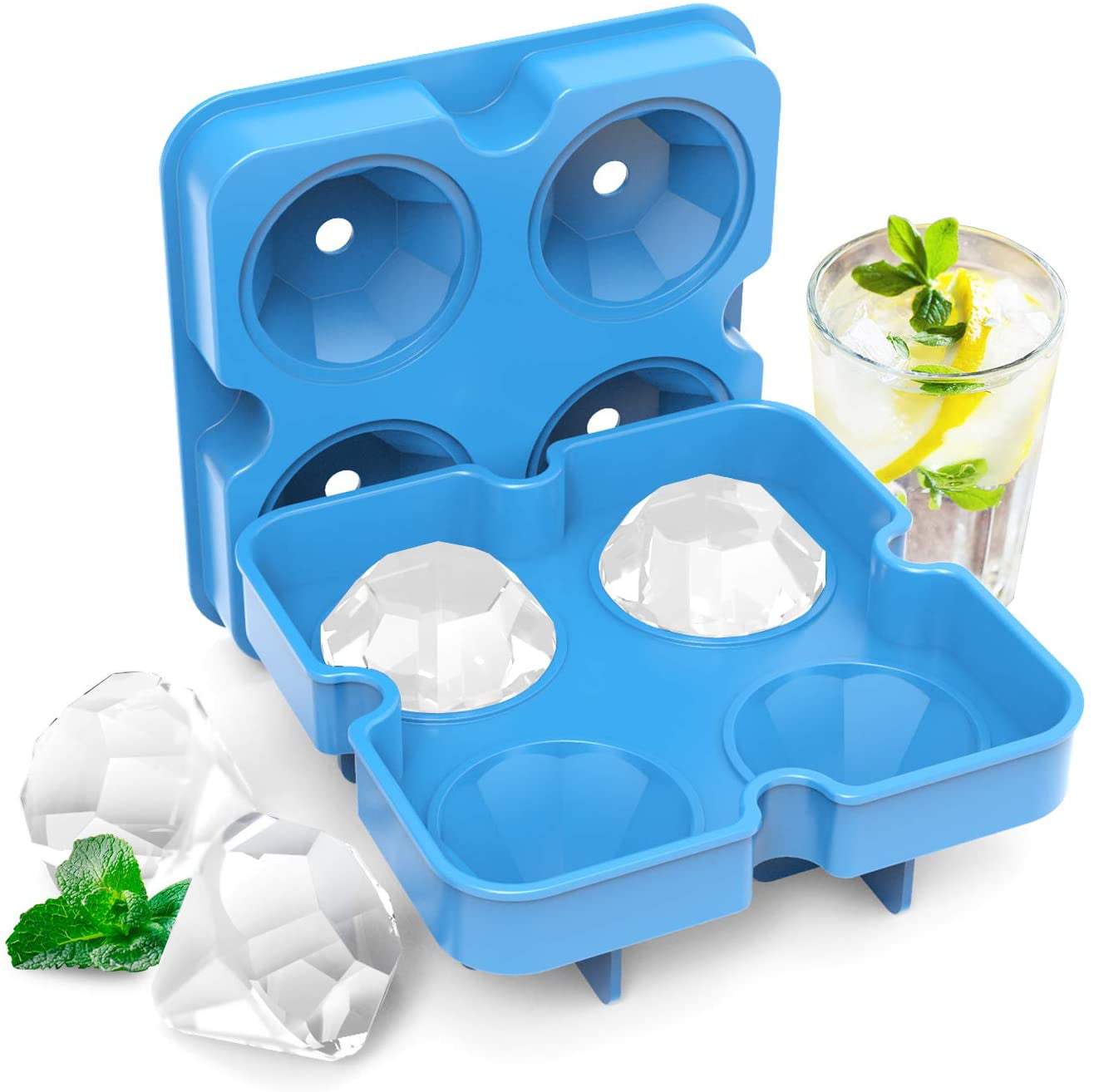 Ice Cube Trays Silicone Skull Bullet Grenade Ice Tray Molds Easy Release Jelly 