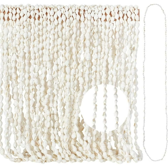 60 inch White Shell Necklace Shell Leise Hawaii Sea Shells Jewelry Ocean Charms Beaded Long Necklace for Women Summer Beach Luau Party Surfer Jewelry