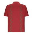 thumbnail image 4 of AHTJRT Men's Summer Beach Shirt Shell Spiral Geometry Vibrant Coastal Styling Red XL, 4 of 5