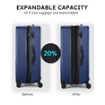 thumbnail image 3 of Expandable Luggage 3 Piece Sets Hardside Suitcase Set with Expandable Travel Duffle Bag,Blue, 3 of 12
