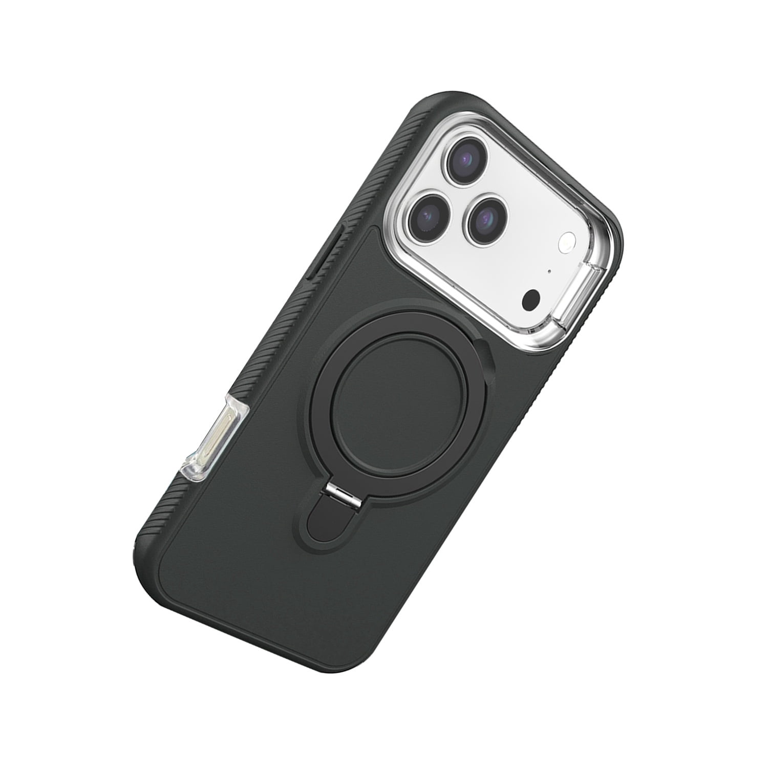 Rugged Defender Case with Hands-Free Stand Support for iPhone 17 Pro Max - Black