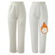 thumbnail image 4 of Gibobby Pantalones mujer frío Pantalones largos informales de cintura alta para mujer, pantalones largos de pierna ancha, pantalones de sarga elástica con bolsillo(Blanco,G), 4 of 5