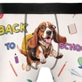 thumbnail image 4 of Back to School Cute Basset Hound All Over Print Boxer Briefs Underwear for Men Dad Bassets Dog Breed Lovers Gifts Idea - 13010, 4 of 6