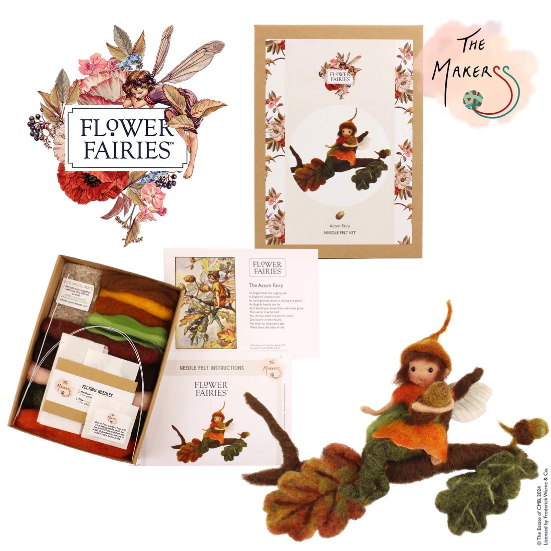 Felting Kit - Acorn Fairy Needle Felting Kit