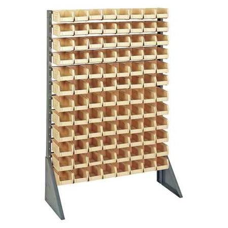 - Single Sided Bin Rail Unit, 96 Bins, Ivory QUANTUM STORAGE SYSTEMS QRU-12S-220-96IV