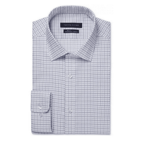 $79.50 Tommy Hilfiger Men's Shirt Cotton-Polyester Blue L ( 16.5 - 36/37 )