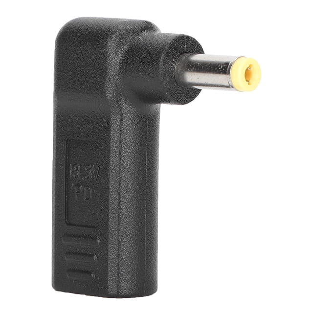 Adaptador de tipo C a CC, conector hembra a macho, conector PD en ángulo recto de 4,8 x 1,7 mm, dispositivo de carga