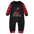 thumbnail image 3 of Odeerbi Christmas Pajamas for Family Plaid Holiday Long Sleeve Family Christmas Pajamas Matching Sets Infant Fashion Plaid Print Blouse Tops Pants Sleepwear Xmas Family Matching PJs Set Red, 3 of 5