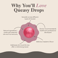 thumbnail image 3 of Three Lollies Queasy Drops - Pink Sour Raspberry Flavor - Travel Sickness & Nausea Relief, Soothes Stomach & Dry Mouth, Natural Ingredients - 32 ct, 3 of 6