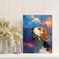 thumbnail image 2 of Beagle Dog Portrait Canvas Print Wall Art for Living Room Bedroom Office Entryway Pet Lover Home Decor, 2 of 8