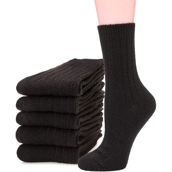 Womens Wool Socks Warm Comfort Work Duty Boot Winter Thick Socks For Cold Weather 5 Pairs