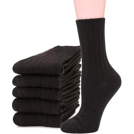 

Womens Wool Socks Warm Comfort Work Duty Boot Winter Thick Socks For Cold Weather 5 Pairs