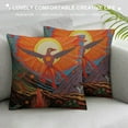 thumbnail image 3 of JEUXUS  Oaxacan Mexico Mexican Mayan Aztec Tribal Boho Art Throw Pillow Cover Animal Forest Sun Colorful Chaotic Deer Snake Mountain Grass Plant Pillow Case  Decorative Men Women Boy Girl, 3 of 5