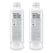 SAMSUNG Genuine Filters for Refrigerator Water and Ice, Carbon Block Filtration for Clear Drinking Water, HAF-QIN-2P, 2 Pack
