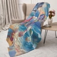 thumbnail image 3 of Disketp Dolphin Rainbow Horse Cozy Flannel Fleece Throw Blanket: Has a velvety texture for All Seasons - Perfect for Women, Men, & Kids"50"x40", 3 of 6